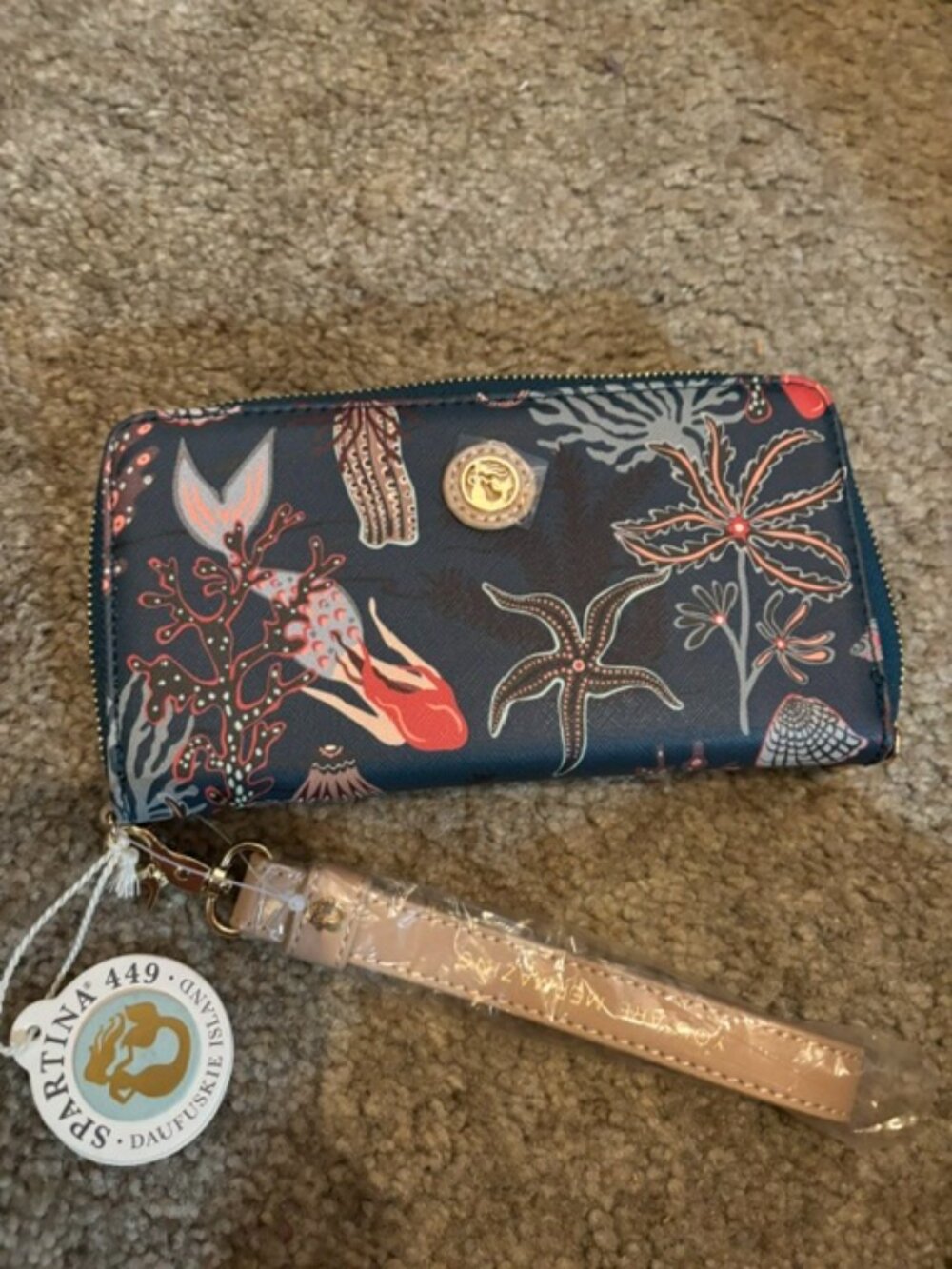 Spartina 449 Mystic Mermaid zip wallet wristlet - BNWT